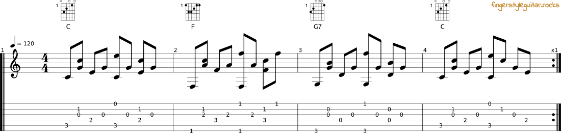 Chord progression 7 tab