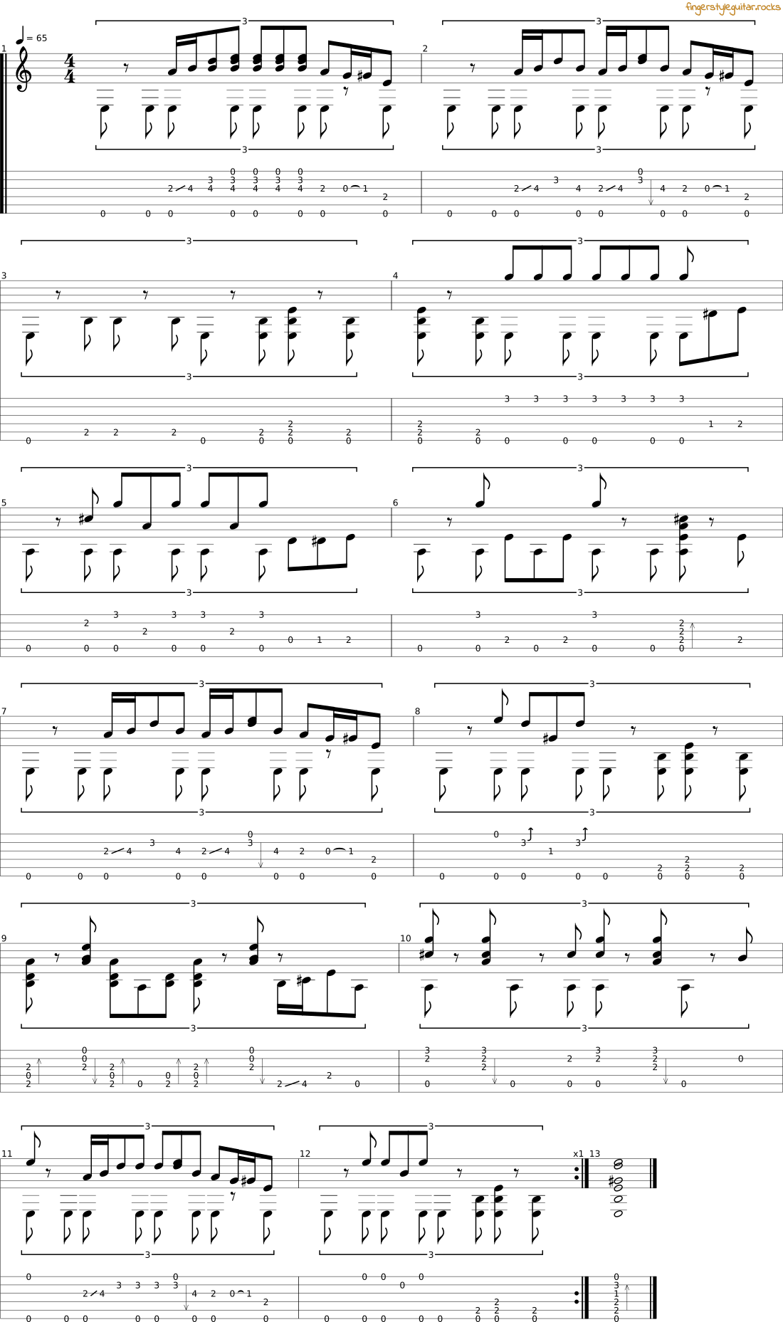 Acoustic Blues #3 guitar tab